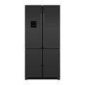 Black side by side refrigerator on a plain backgrounds Royalty Free Stock Photo